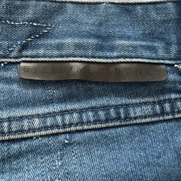 Stella McCartney Blue Star Embroidered Jeans - Picture 3 of 7